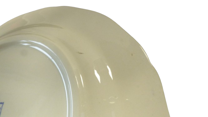 Assiette creuse Gien Décor Delft oiseau bleu - Bon état - Photo 8